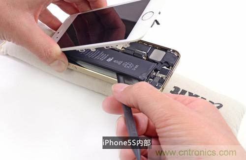 土豪金iPhone 5S拆解:內部結構升級,維修難度增加