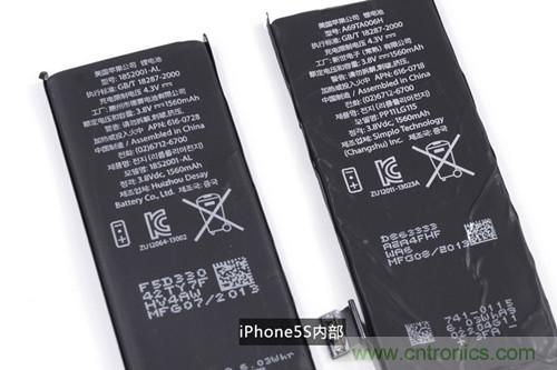 土豪金iPhone 5S拆解:內部結構升級,維修難度增加