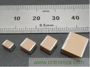 StackiCap的各規(guī)格產(chǎn)品尺寸：1812，2220，2225和3640