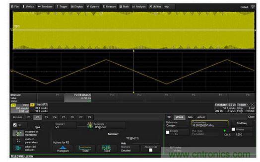 使用TIE參數(shù)軌跡可以繪制出PM波形每個周期的瞬時相位與時間的關系圖,從而實現(xiàn)對調相信號的解調。