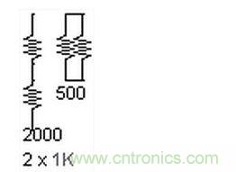 兩個電阻，兩種組合。這個很簡單。