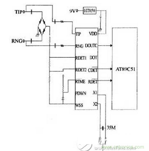 HT9032的電路連接圖