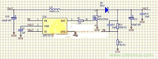 在MOS管G級和升壓芯片之間添加電阻有什么意圖?