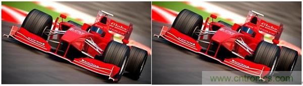 右側圖片按照DSC規范進行了2.5x壓縮,左側圖片未經壓縮。瀏覽者很難看出兩者的差別。