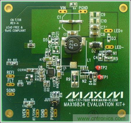 采用MAX16834設計buck-boost LED驅動器