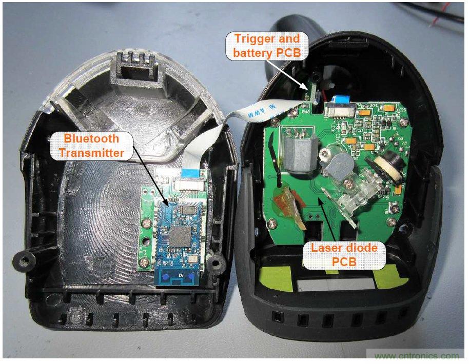拆解45美元的藍(lán)牙無(wú)線條碼掃描槍，發(fā)現(xiàn)里面鏡中有鏡