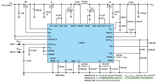 為汽車電子系統(tǒng)提供供電和保護,無開關(guān)噪聲,效率高達99.9%