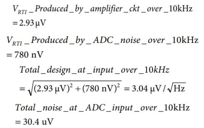為實現正確信號調理的噪聲計算