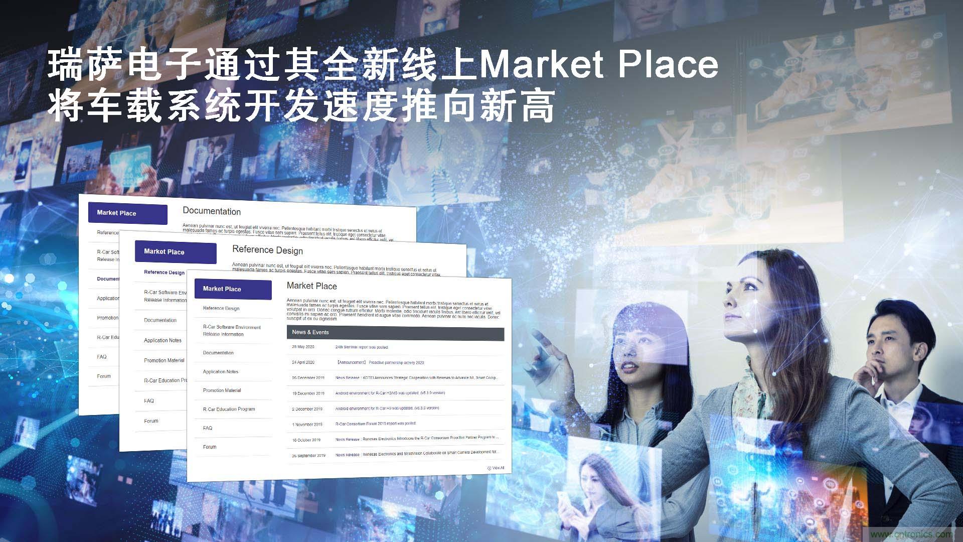 瑞薩電子為其R-Car SoC推出線上Market Place,將車載系統開發速度推向新高 瑞薩電子為其R-Car SoC推出線上Market Place,將車載系統開發速度推向新高