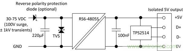 使用RECOM DC/DC轉換器作為USB充電器 使用RECOM DC/DC轉換器作為USB充電器