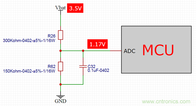 電池電壓偵測電路&ldquo;踩坑&rdquo;：分壓電阻的精度竟然是5%，不是1%