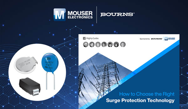 貿澤電子攜手Bourns推出全新電子書探討浪涌保護技術的設計挑戰 貿澤電子攜手Bourns推出全新電子書探討浪涌保護技術的設計挑戰