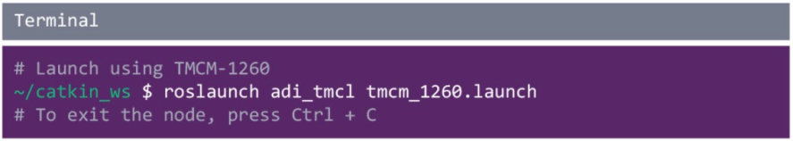 使用ROS1驅動程序來操控ADI Trinamic電機控制器 使用ROS1驅動程序來操控ADI Trinamic電機控制器