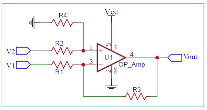 如何將運(yùn)算放大器用作差分放大器查找電壓值的電壓差 如何將運(yùn)算放大器用作差分放大器查找電壓值的電壓差